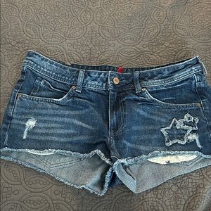 4/$20 H&M Dark Blue Distressed Jean Shorts